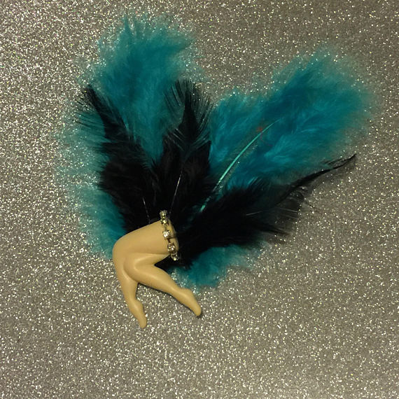 Pinup Legs Feather Fascinator