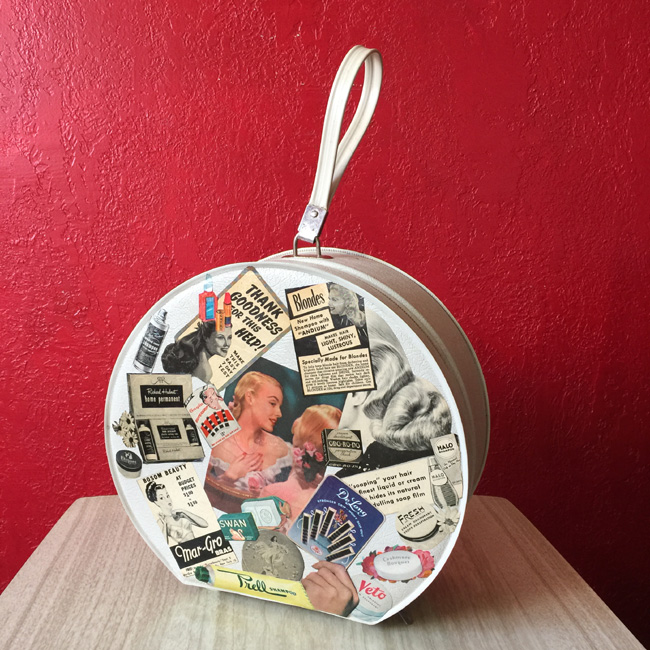 Decoupaged Vintage Pink Hair Dryer