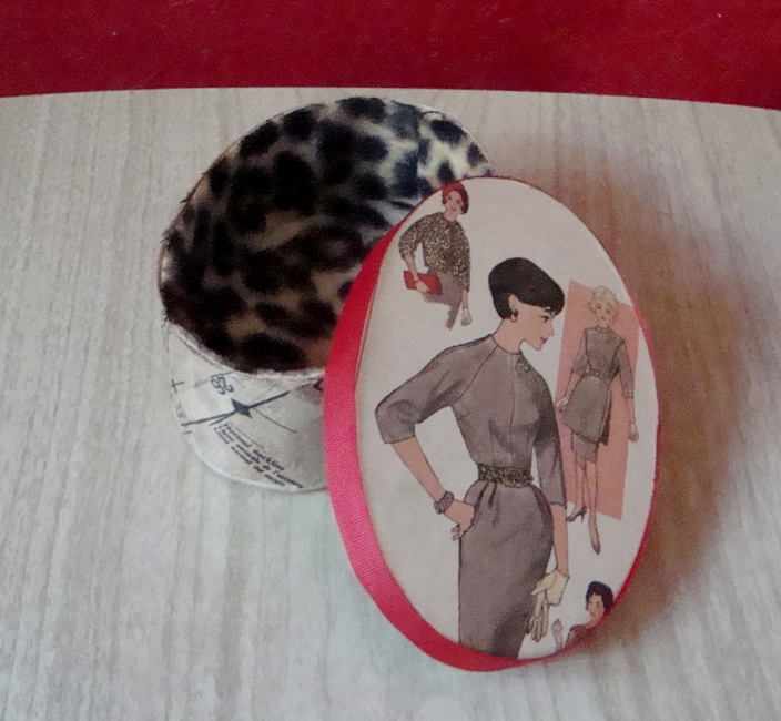 Vintage Pattern Sewing Box