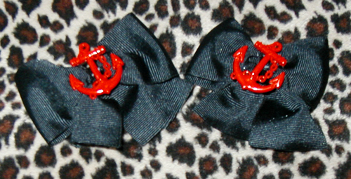 Anchor Bow Hairclips